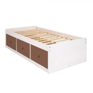Cama plaza y media con cajones