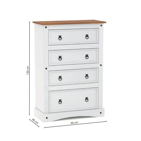 comoda-4-cajones-linea-naturale-blanco-roble Cómoda 4 Cajones