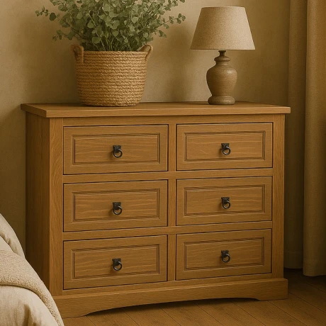 comoda-6-cajones-linea-naturale-roble Cómoda 6 Cajones