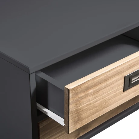 rack-de-tv-linea-metro-negro-miel (2) RACK DE TV 2 CAJONES 1 PUERTA