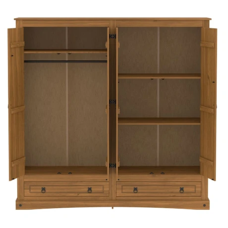 ropero-4-puertas-2-cajones-linea-naturale-roble (3) Ropero 4 Puertas 2 cajones