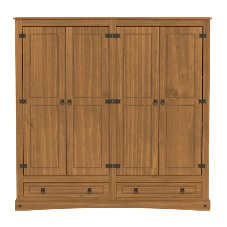 ropero-4-puertas-2-cajones-linea-naturale-roble (4) Ropero 4 Puertas 2 cajones